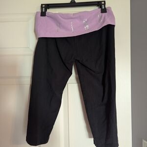 PINK Victoria's Secret Cropped Yoga Pants - Light Purple Rhinestones